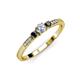 2 - Tresu Black and White Diamond Three Stone Ring  