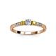 3 - Tresu Diamond and Yellow Sapphire Three Stone Ring  