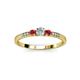 3 - Tresu Diamond and Ruby Three Stone Ring  