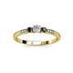 3 - Tresu Black and White Diamond Three Stone Ring  