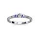 3 - Tresu Diamond and Tanzanite Three Stone Ring  