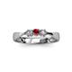 2 - Rylai Ruby and Diamond Three Stone Engagement Ring 