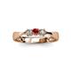 2 - Rylai Ruby and Diamond Three Stone Engagement Ring 
