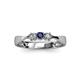2 - Rylai Blue Sapphire and Diamond Three Stone Engagement Ring 