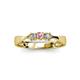 2 - Rylai Pink Tourmaline and Diamond Three Stone Engagement Ring 