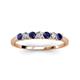 4 - Vivian 3.00 mm Blue Sapphire and Diamond 7 Stone Wedding Band 