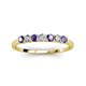 4 - Vivian 3.00 mm Iolite and Diamond 7 Stone Wedding Band 