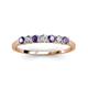 4 - Vivian 3.00 mm Iolite and Diamond 7 Stone Wedding Band 