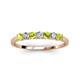 4 - Vivian 3.00 mm Peridot and Diamond 7 Stone Wedding Band 