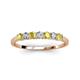 4 - Vivian 3.00 mm Yellow Sapphire and Diamond 7 Stone Wedding Band 