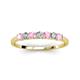 4 - Vivian 3.00 mm Pink Tourmaline and Diamond 7 Stone Wedding Band 