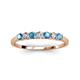 4 - Vivian 3.00 mm Blue Topaz and Diamond 7 Stone Wedding Band 