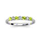 4 - Vivian 3.00 mm Peridot and Diamond 7 Stone Wedding Band 