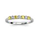 4 - Vivian 3.00 mm Yellow Sapphire and Diamond 7 Stone Wedding Band 