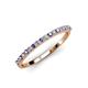 3 - Iskra 1.50 mm Round Iolite and Diamond 18 Stone Wedding Band 