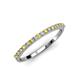 3 - Iskra 1.50 mm Round Yellow Sapphire and Diamond 18 Stone Wedding Band 