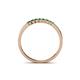 4 - Vivian 2.10 mm Emerald 7 Stone Wedding Band 