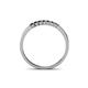 4 - Vivian 2.10 mm Black Diamond 7 Stone Wedding Band 