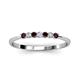 2 - Reina 2.30 mm Red Garnet and Diamond 7 Stone Wedding Band 