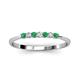 2 - Reina 2.30 mm Emerald and Diamond 7 Stone Wedding Band 