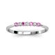 2 - Reina 2.30 mm Pink Sapphire and Diamond 7 Stone Wedding Band 