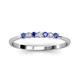 2 - Reina 2.30 mm Tanzanite and Diamond 7 Stone Wedding Band 