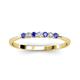 2 - Reina 2.30 mm Tanzanite and Diamond 7 Stone Wedding Band 