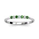 2 - Reina 2.30 mm Green Garnet and Diamond 7 Stone Wedding Band 