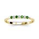 2 - Reina 2.30 mm Green Garnet and Diamond 7 Stone Wedding Band 