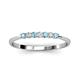 2 - Reina 2.30 mm Aquamarine and Diamond 7 Stone Wedding Band 