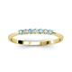 2 - Reina 2.30 mm Aquamarine and Diamond 7 Stone Wedding Band 