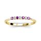 2 - Reina 2.30 mm Amethyst and Diamond 7 Stone Wedding Band 