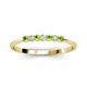 2 - Reina 2.30 mm Peridot and Diamond 7 Stone Wedding Band 