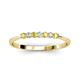 2 - Reina 2.30 mm Yellow Sapphire and Diamond 7 Stone Wedding Band 