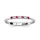 2 - Reina 2.30 mm Pink Tourmaline and Diamond 7 Stone Wedding Band 