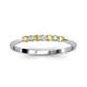 2 - Reina 2.30 mm Yellow Sapphire and Diamond 7 Stone Wedding Band 