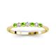 2 - Reina 2.60 mm Peridot and Diamond 7 Stone Wedding Band 