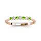 2 - Reina 2.60 mm Peridot and Diamond 7 Stone Wedding Band 