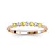 2 - Reina 2.60 mm Yellow Sapphire and Diamond 7 Stone Wedding Band 