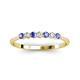 2 - Reina 2.60 mm Tanzanite and Diamond 7 Stone Wedding Band 