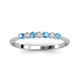 2 - Reina 2.60 mm Blue Topaz and Diamond 7 Stone Wedding Band 