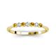 2 - Reina 2.60 mm Citrine and Diamond 7 Stone Wedding Band 