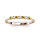2 - Reina 2.60 mm Citrine and Diamond 7 Stone Wedding Band 