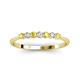 2 - Reina 2.60 mm Yellow Sapphire and Diamond 7 Stone Wedding Band 
