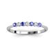2 - Reina 2.60 mm Tanzanite and Diamond 7 Stone Wedding Band 