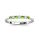 2 - Reina 2.60 mm Peridot and Diamond 7 Stone Wedding Band 