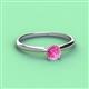 2 - Solus Round Pink Sapphire Solitaire Engagement Ring  
