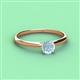 2 - Solus Round Aquamarine Solitaire Engagement Ring  