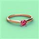 2 - Solus Round Pink Tourmaline Solitaire Engagement Ring  