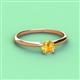 2 - Solus Round Citrine Solitaire Engagement Ring  